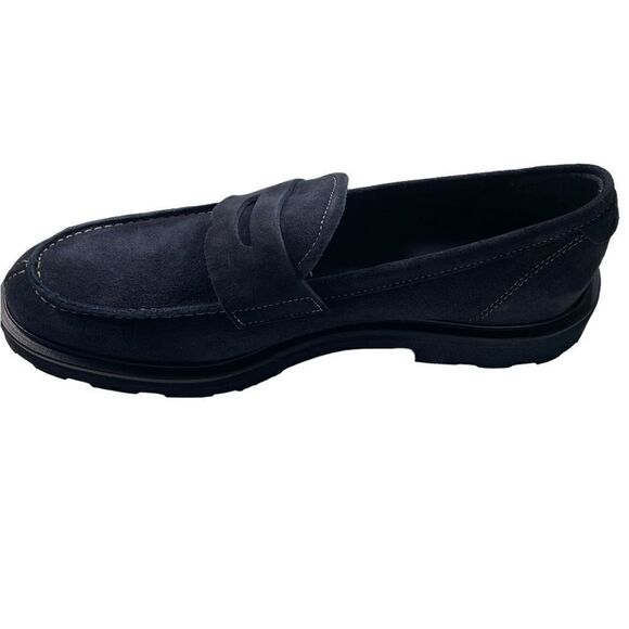 NIB Good American Men’s Navy Blue Lexington Loafer Suede & Leather Upper- Size 9 main image 4